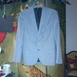 Theory Gray And Mixed White Blazer